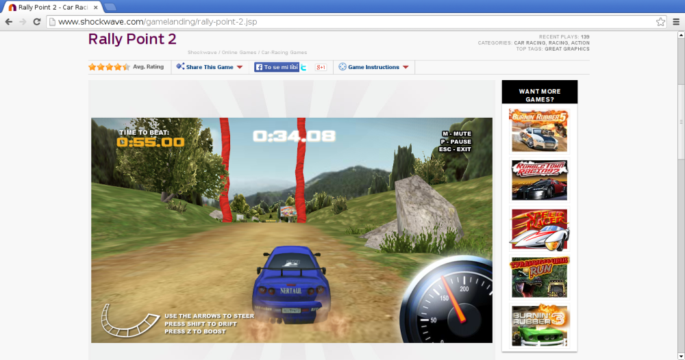 Rally Point 2 přes Shockwave